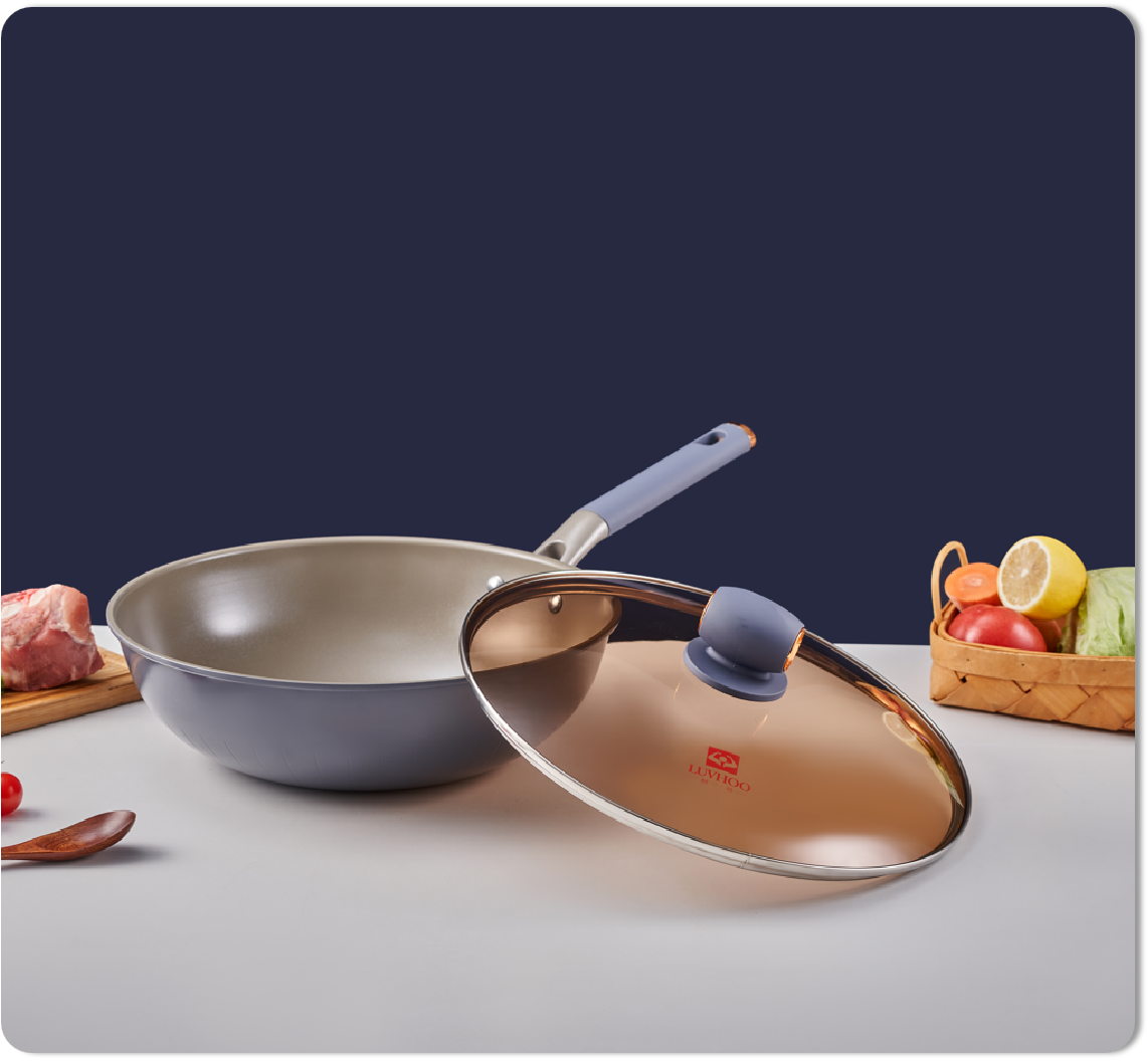 雾霭蓝韵不粘炒锅LH-CG23       