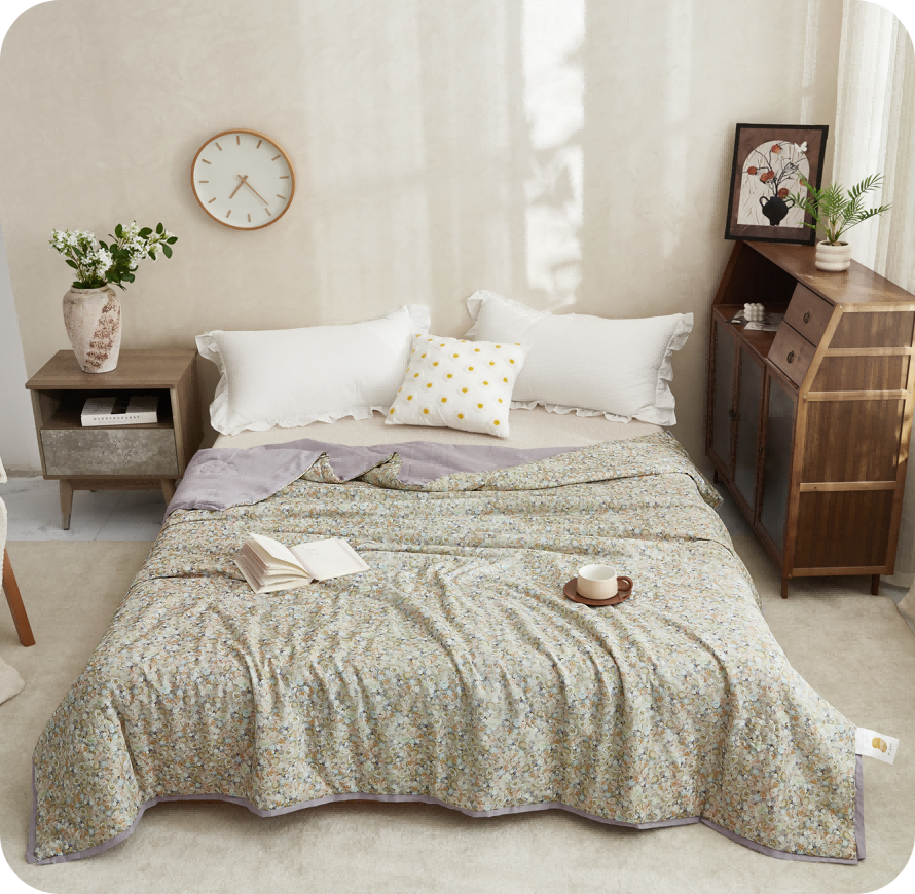 双层有氧棉夏被-莫奈花园 TQ-B129