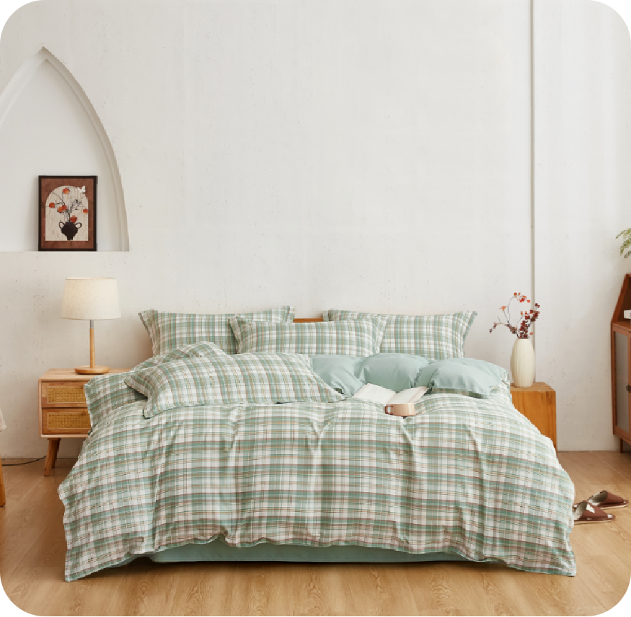 晨清-A类水洗色织套件 TQ-T179